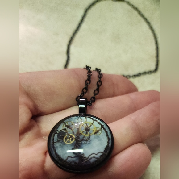 New Steampunk gears tree of life cabachon ring - Picture 3 of 10